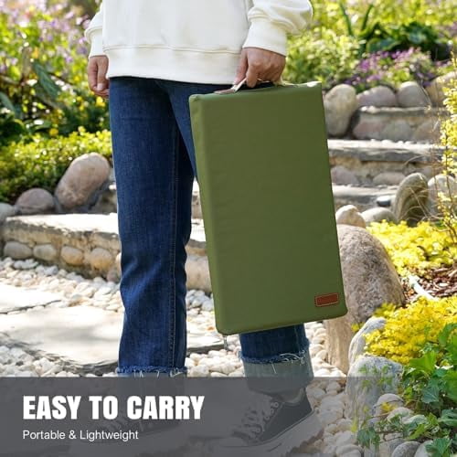 Large Knee Mat-Gardening Kneeler Pad-Thick Garden Sitting or Kneeling Pad Cushion-Construction Knees Support Board of Working,Repairing-Floor Knees Mat for Prayer,Fitness,Yoga,Gym & Pilates-Green