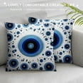 thumbnail image 3 of HENGT Evil Eye Boho Pillow Case Square Pillowcase Soft Throw Pillow Cover Home Decor for Living Room Couch Sofa Car Cushion Cover 18"X 18", 3 of 5