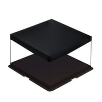 Monyance cupcake containers Transparent Cake Display Box Square Baking Muffin Packaging Cupcake Carrier Storage Container with Lid (10.5inch, Single-layer)(10.24X10.24X7.01Inches)