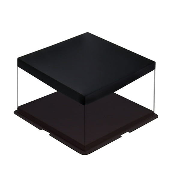 Monyance cupcake containers Transparent Cake Display Box Square Baking Muffin Packaging Cupcake Carrier Storage Container with Lid (10.5inch, Single-layer)(10.24X10.24X7.01Inches)