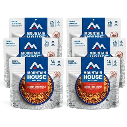 Mountain House Chicken Tikka Masala Packaged Meals, (Pack of 6)