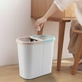 thumbnail image 4 of Wet Dry Separation Trash Can | Large Double Compartment Recycling Wastebasket for Kitchen Living Room Office | Open Top Lidless Sorting Bin | Sturdy Plastic, 4 of 6