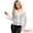 White, variant on Women's V-neck Elegant Lace Bell Sleeve Sheer Top Shirts S White