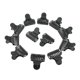 thumbnail image 1 of 12 piezas de plástico garra peluquería peluquería pinzas abrazaderas apretones negro Sunnimix Pinzas para pelucas de salón, 1 of 6