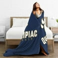 thumbnail image 5 of Quinnipiac University Logo Fleece Blanket, Very Soft Microfiber Flannel Blanket for Couch Warm and Cozy for All Seasons, 5 of 6
