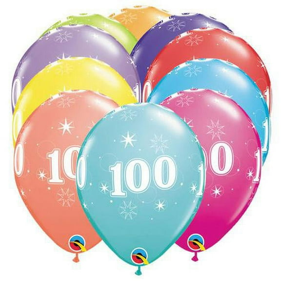 LOONBALLOON Birthday-age-related Balloons, 11″ 100-A-ROUND (6 PK)