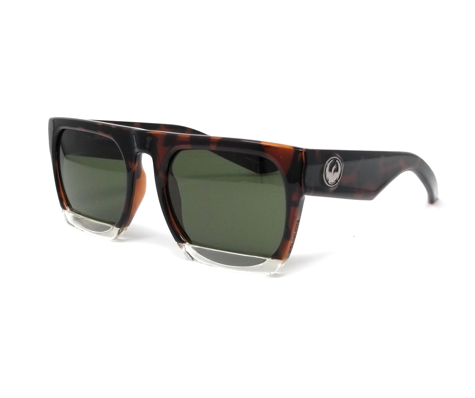 Dragon Alliance Blindside Tokyo Tortoise Frame with Green Lens Sunglasses