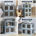 thumbnail image 7 of BELLEZE Stackable Storage Bins with Lids 12 Gallon 2 Packs Plastic Storage Bins with 5 Openings Collapsible Storage Boxes with Wheels for Organizing Toy Closet Kitchen Storage Containers (Blue), 7 of 7