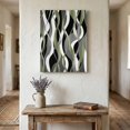 thumbnail image 3 of Canvas Wall Art, Sage Green Stripe Framed Canvas Prints for Kitchen Bedroom, Grey White Geometric Modern Abstract Small Gallery Wrapped Wall Decor for Home Office, Gifts, 8"x12" Ship Next Day, 3 of 9