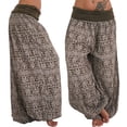 thumbnail image 4 of Pantalones holgados de pierna ancha con estampados para mujer, pantalones casuales, pantalones Harlan, 4 of 5
