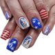 thumbnail image 1 of Independence Day Press on Nails Short Square, 24 piezas de uñas postizas con forma de ataúd de cobertura completa, uñas postizas acrílicas para mujer para el 4 de julio, uñas artificiales, 1 of 5