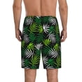 thumbnail image 2 of Balery Tropical Leaves1 Men's Cotton Knit Pajama Shorts Waistband & Pockets,Short Pajama Pants-Small, 2 of 8