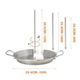 thumbnail image 3 of FeiFu Stainless Steel Vertical Grill Skewers With 10 Inch Detachable Nails Whole Chicken Fish Sausage Steak Kit Barbecue Accessory Camping Backyard Roasting Set, 3 of 5
