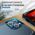 thumbnail image 3 of iPhone 13 Pro Max Rugged Case, Dteck Full Body Protection Heavy Shockproof Case Glass Screen Protector Camera Lens Full Cover for Apple iPhone 13 Pro Max, Blue, 3 of 7