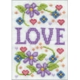 thumbnail image 2 of Design Works Stitch & Mat Counted Cross Stitch Kit 3"X4.5"-Love (18 Count), 2 of 2