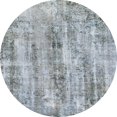 thumbnail image 1 of Ahgly Company Indoor Round Abstract Metallic Silver Gray Abstract Area Rugs, 5' Round, 1 of 6