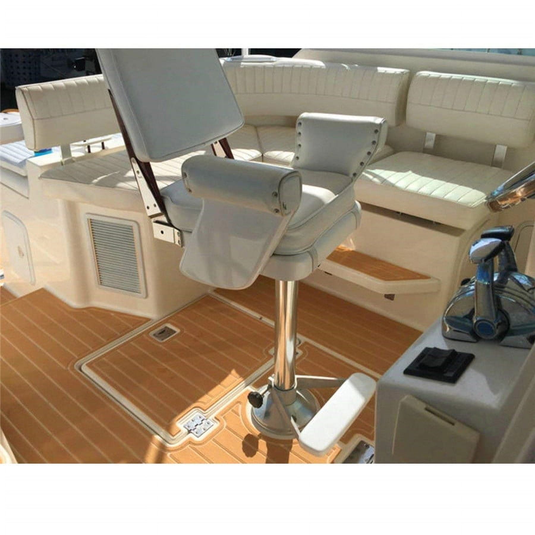 Brown EVA Foam Teak Sheet Marine Flooring Car Boat Non-slip Pad Thickness 0.24"