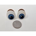 thumbnail image 4 of Pair of Zim's 30mm x 25mm Oval Blue with Brown Eyelid Comical Cartoon Plastic Safety Eyes for Craft Amigurumi , Toys or Puppets (Pack of 3), 4 of 4