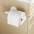 thumbnail image 2 of Toilet Paper Holder Wall Mount Bathroom Paper Roll Holder Tissue Handle Stainless Steel for Farmhouse Kitchen White, 2 of 6
