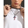 thumbnail image 2 of U7 Stainless Steel Patriotic Black Cross Necklace for Women Men Fashion American Flag Religious Christmas Jewelry Gift, 2 of 9