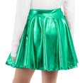 thumbnail image 6 of Girls Metallic Skater Skirt Christmas Halloween Cosplay Skirts Shiny Pleated Short Skirt Kids Dance Performance Party Skirt, 6 of 8
