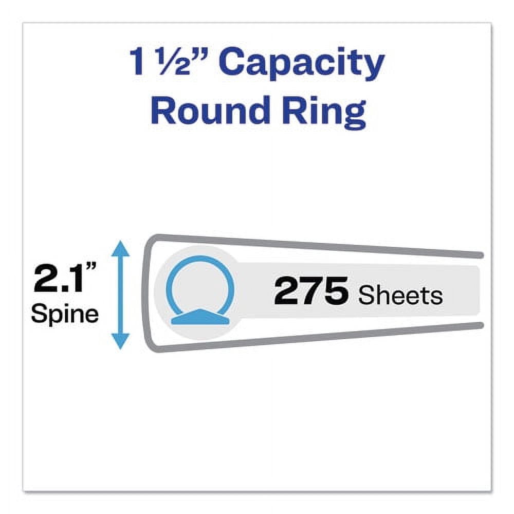 Economy Non-View Binder With Round Rings, 3 Rings, 1.5" Capacity, 11 X 8.5, Black, (4401) | Bundle of 5 Each