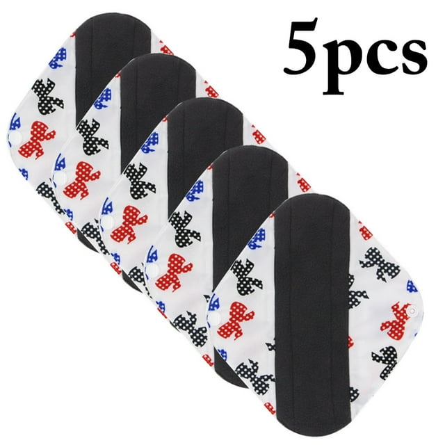 Menstrual Pad Reusable Washable Bamboo Charcoal Sanitary Pad Mama Cloth Pad
