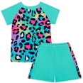 thumbnail image 3 of GYRATEDREAM Girls Boys Swim Trunks Swim Short Sleeve, Two Piece Swimwear Set Casual Swimsuit Bathing Suit 4-12 Years, 3 of 9