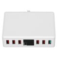 thumbnail image 4 of Cargador USB QC 3.0 de 6 puertos Pantalla digital de carga rápida Estación de carga inteligente 100‑240VEU Enchufe 100‑240V, 4 of 5