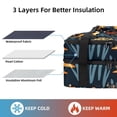thumbnail image 2 of Kangaroo Double Layered Insulated Lunch Bag with Two Compartments - Large Capacity Refrigerated Meal Bag for Hand Carry - 7.1x11.4x16.1 Inches, 2 of 6