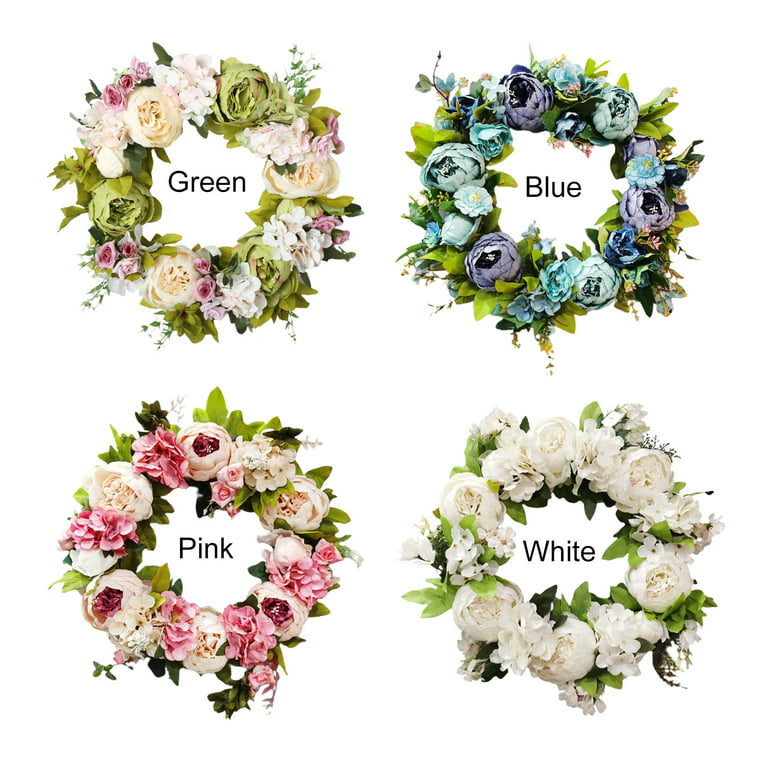Floral Garden Decor, Ceramic Pot, Wreath, Flower Picks #7107