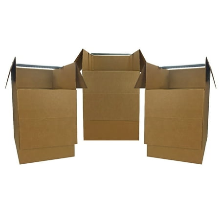 UBMOVE Space Savers Wardrobe Moving Boxes With Hanger 20  x 20  x 34  (3 Pack)
