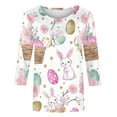 thumbnail image 5 of lcziwo Easter Day Easter Egg Shirts for Women 2025 Funny Rabbit Graphic Tees Tops Casual Crew Neck T Shirts Loose Plus Size Blouse White L, 5 of 6
