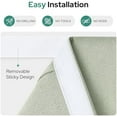 thumbnail image 4 of 100% Linen Blackout French Door Curtains, Privacy Door Window Curtains, 26 X 40 Inch Room Darkening Blinds, Thermal Insulated Shades for Bedroom, 1 Panel, Sage Green, 4 of 9