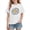 White, variant on Cethrio Girls Cotton T-shirts, Short Sleeve Summer Casual Crew Neck Graphic Tees for Girl Pink Size 7-8