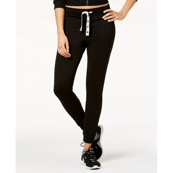 Material Girl Juniors Ruched Leg Jogger Pants Black M