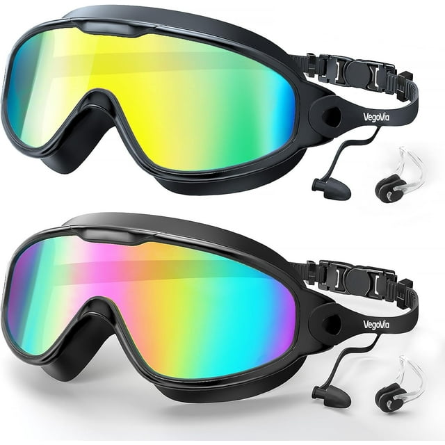 Adult Swimming Goggles Fog Protection °Wide View Pool Swim Goggles for Adult Youth Men Women