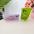 thumbnail image 5 of for iPhone 14 Pro Max Case Silicone Stand Case Flower Kickstand Holder Invisible Platin Bracket Soft Cute Bear Luxury Bumper Fashion Protection Shockproof Case for Women Girls Pink, 5 of 8