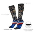 thumbnail image 5 of Bingfone Compression Socks for Women and Men Long Socks for Running Athletic Cycling Nurse-Fireworks, 5 of 8