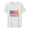 thumbnail image 5 of T-shirt for Men Plus Size Independence Day Short Sleeved Printed T-shirt White XXL, 5 of 5
