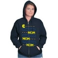 thumbnail image 3 of PACMAN Nom Nom Hungry Foodie Gamer Zip Up Hoodie Men's Women's Brisco Brands S, 3 of 6