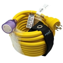 Parkworld 692293Y UL Listed 30amp 4 Prong Generator Extension Cord, NEMA L14-30P to L14-30R Female with Lighted. (50 Feet)