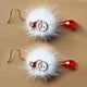 thumbnail image 4 of Womens Girls Festive1 Par Christmas Drop Dangle Earrings Joyas para Favores de de Navidad , santa esponjoso Salvador pendiente de tema navideño, 4 of 6