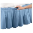 thumbnail image 5 of Ruffled Light Blue Full Bed Skirt – Hotel-Quality Ruffles for Full Beds with 18 in. Drop – Elastic Wrap Around Dust Ruffle Full Bedskirt, 5 of 5