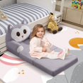 thumbnail image 5 of Kids Sofa Chair for Toddler, 2-in-1 Folding Soft Baby Couch with Removable Cover, Comfy Plush Children's Recliner, Convertible Floor Sofa Bed to Lounger for Girls Boys Age 1-3,Owls Grey, 5 of 6