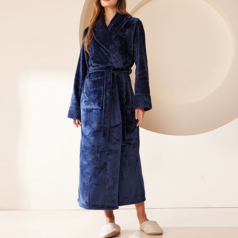 chinese dress ladies Slenderella Luxury Waffle Fleece Full Button Front Dressing Gown 52