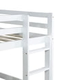 thumbnail image 5 of Tulib Low Bunk Bed Twin Over Twin, Bed Frame with Ladder, Safety Guardrails & Reinforced Slats, for Bedroom & Dorm, White, 5 of 7