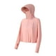 thumbnail image 4 of Ropa de protección solar para mujer Sunnimix Abrigo Capa elástica Outwear Jersey con máscara Rosado, 4 of 8