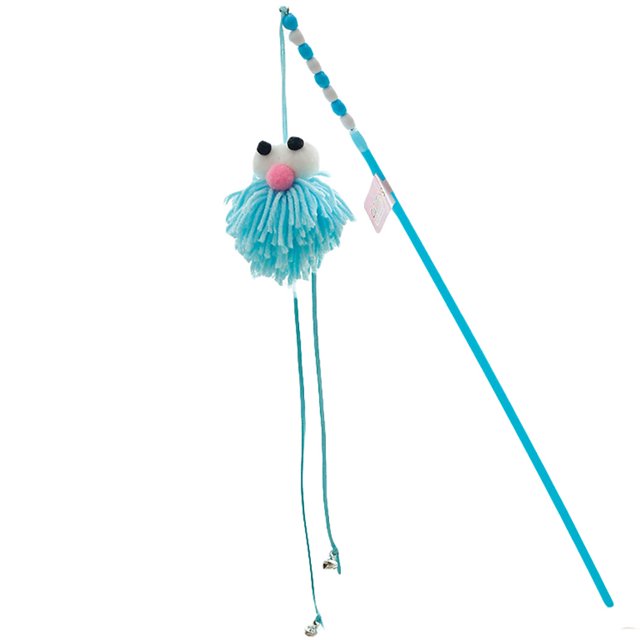 Cat Interactive Wand Soft - Bell Decorative Funny Kitten Teaser Pet Chewing Toy