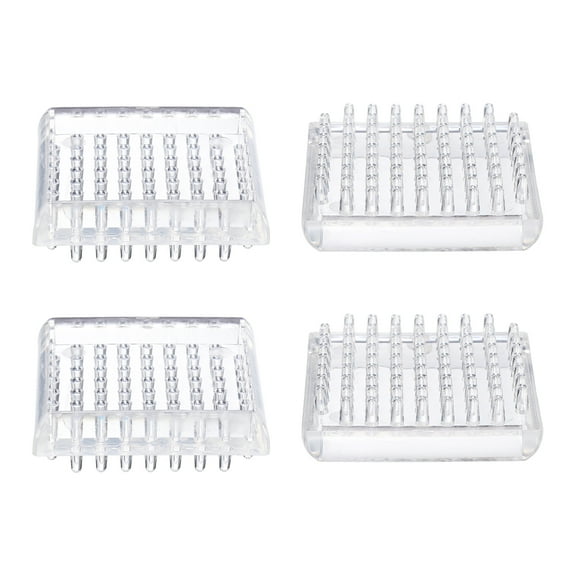 Square Spike Carpet Protector, 4 Pcs Plastic Caster Cups for Furniture Legs